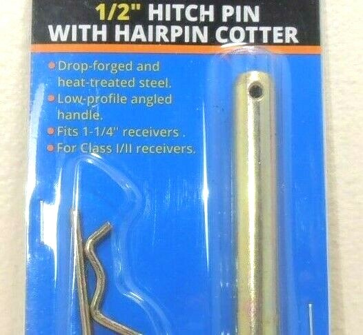 1/2" inch HITCH PIN with cotter pin