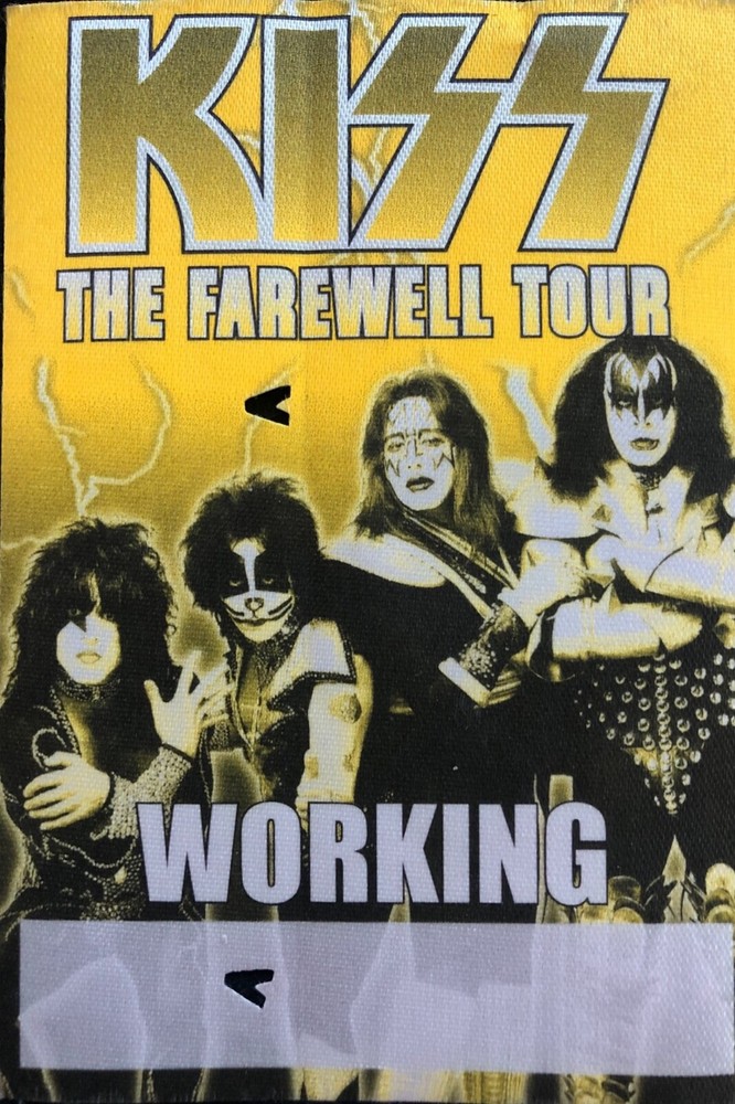 🔥Kiss Backstage Satin pass- Farewell tour. ORIGINAL LINE UP 2002-ON SALE🔥