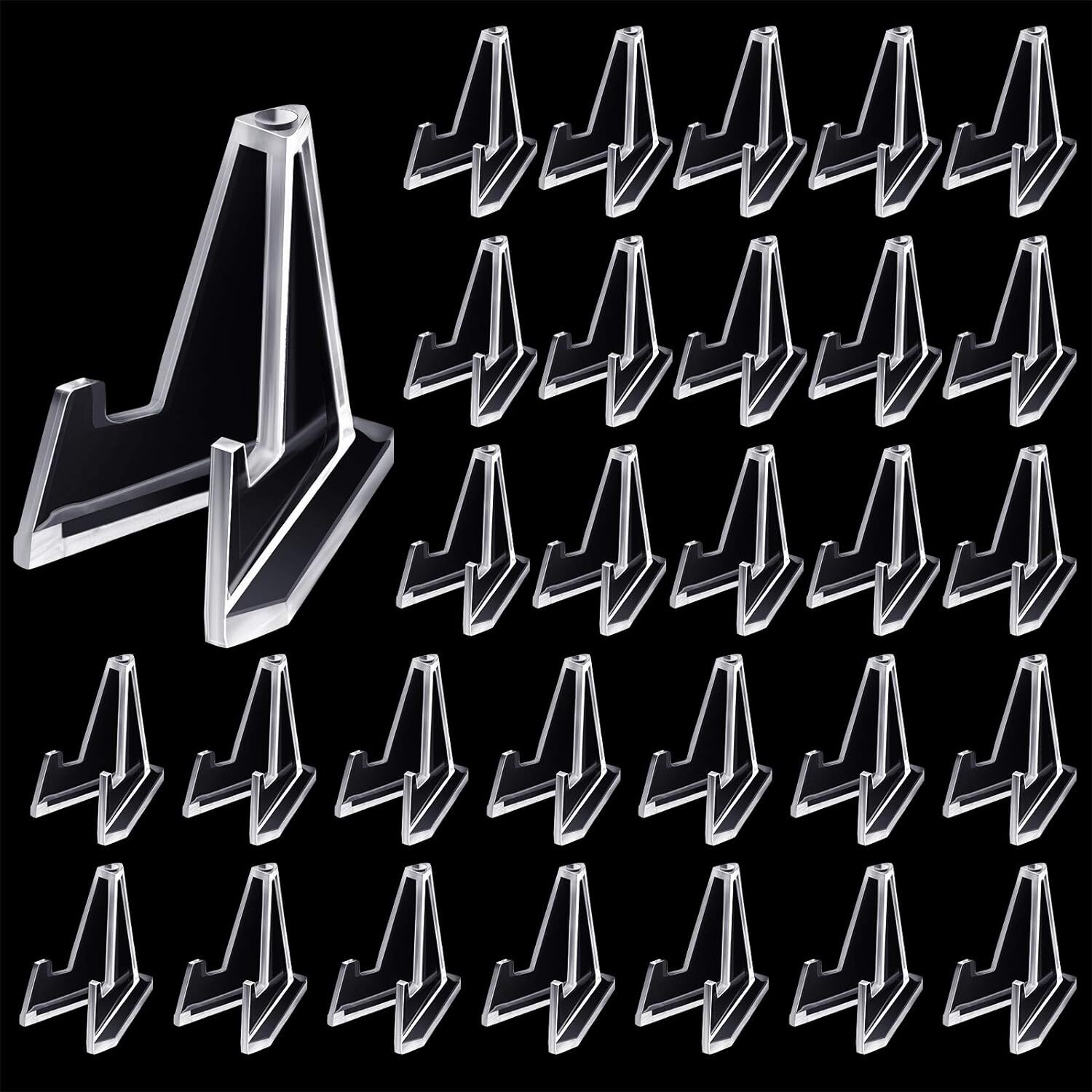 20X Coin Display Stands Paper Trading Card Easel Small Size Holder Clear Plastic