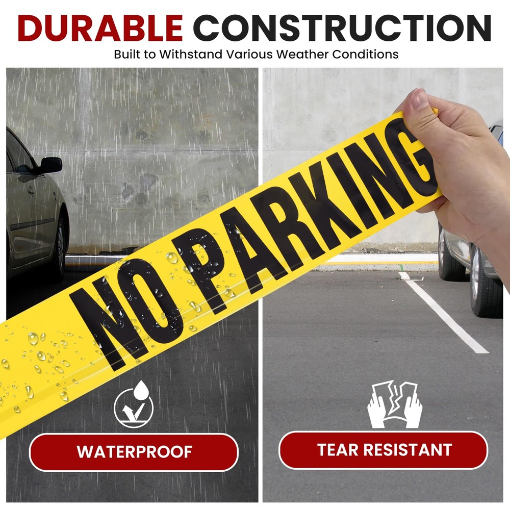 Pyle "No Parking Caution Tape Yellow" - 12 pc