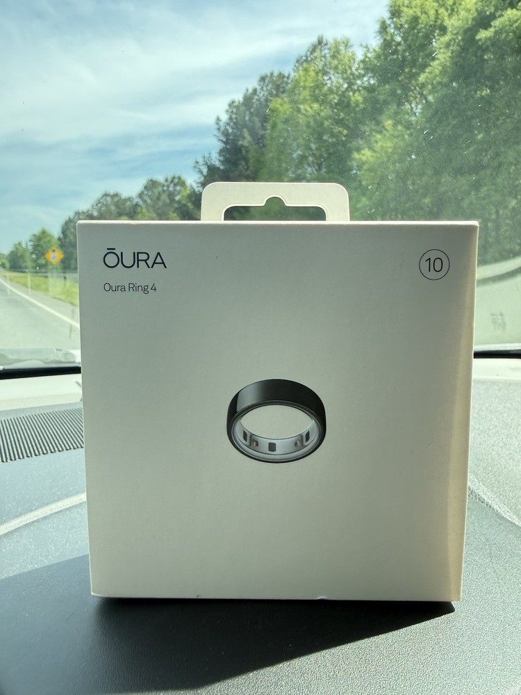 Oura Ring 4 Smart Ring Size 10 Black Bluetooth Activity Tracker Heart Rate