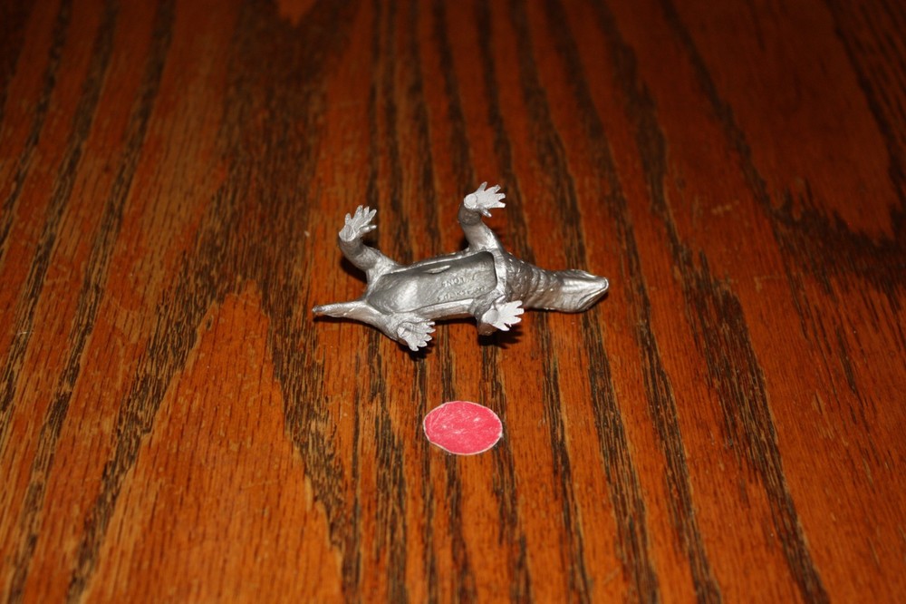 Vintage MPC Silver Moschops Dinosaur - Marx