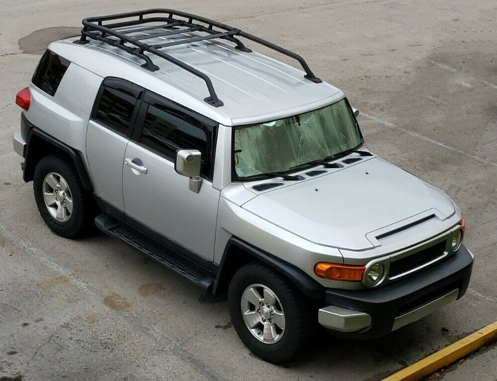 For Toyota FJ Cruiser 2007-2014Factory Style Aluminum Roof Rack Rail Top Cargo