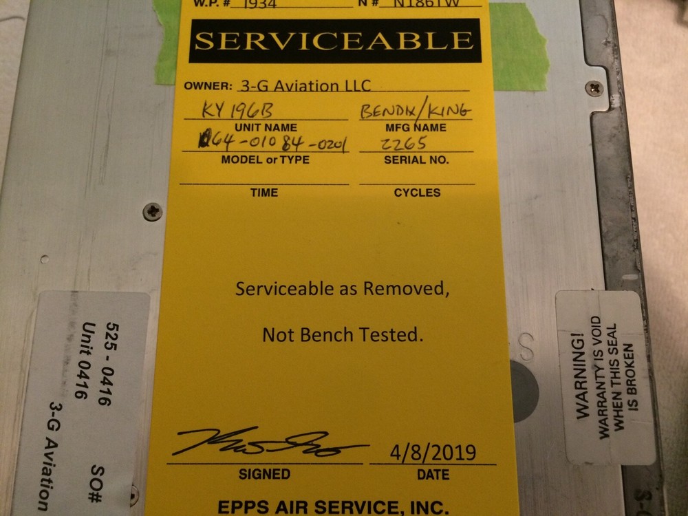 Bendix/King CNI5000 Radio Stack and Rack