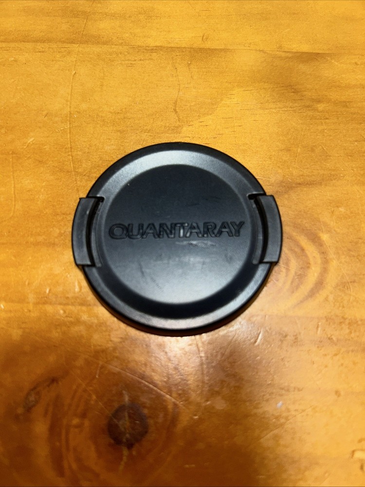 QUANTARAY 55mm plastic front lens cap Japan (black logo, Model #2) #00351