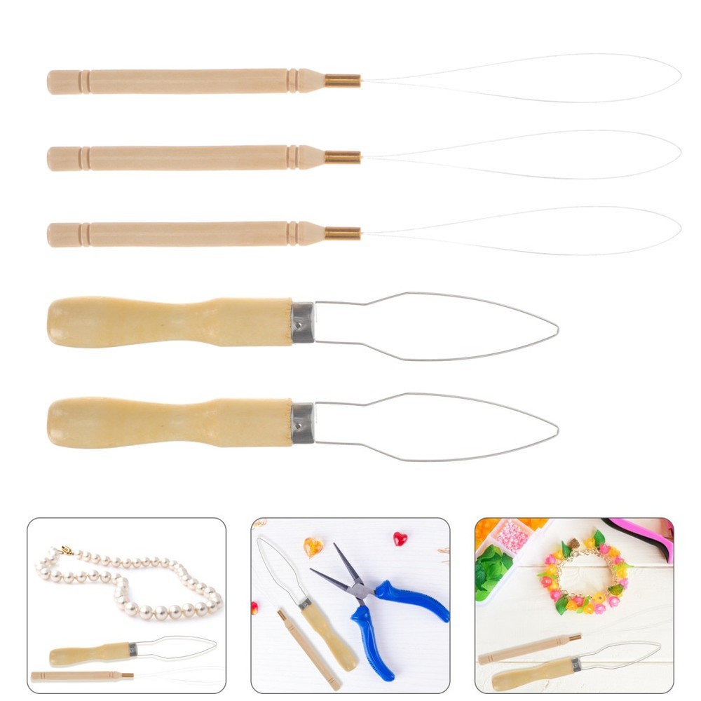 5 Pcs Wire Threader Beading Device Sewing and Embroidery Craft Tools