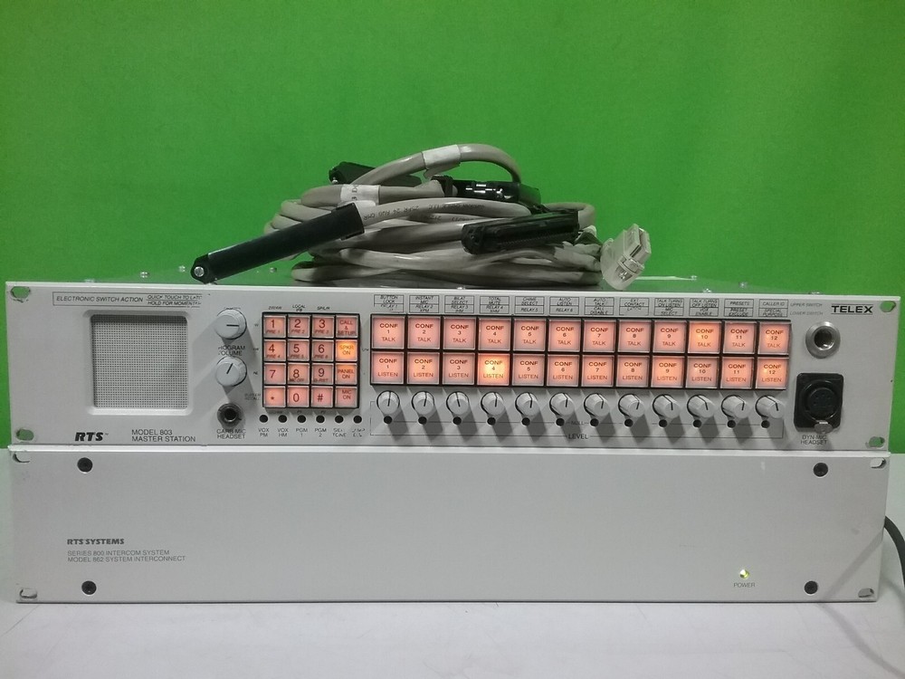Telex RTS 803 Master Station + RTS  862 Intercom System Interconnect