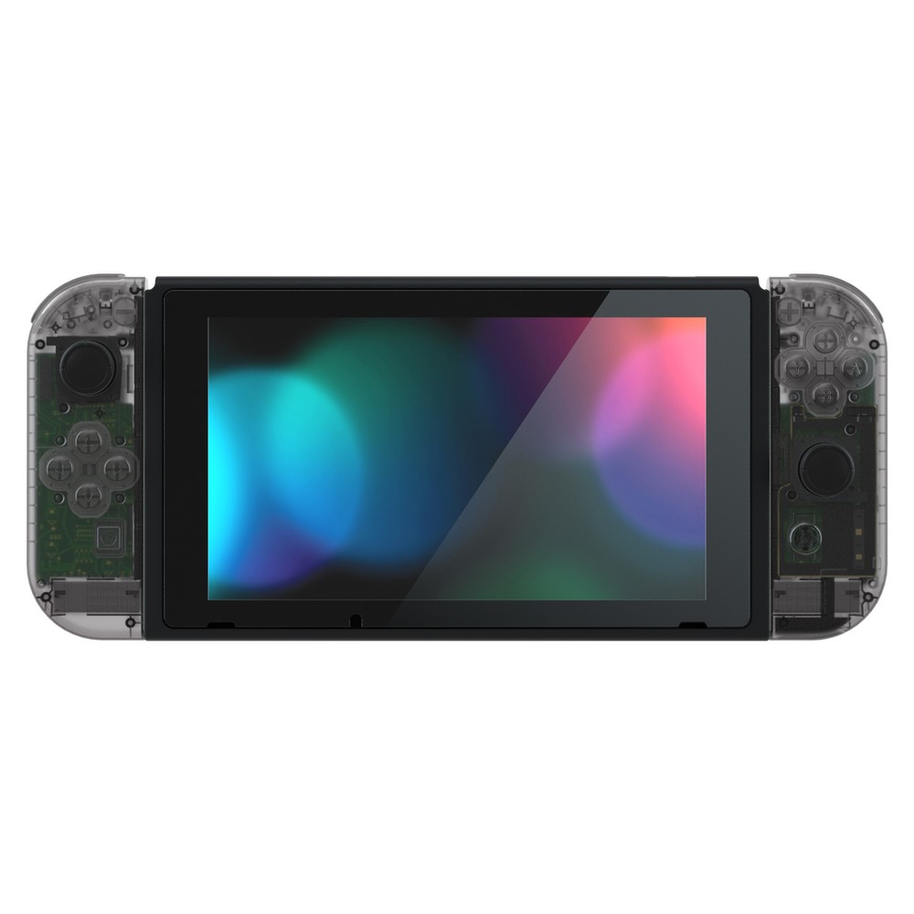 Clear Black Console Back Plate Controller Housing Shell Set for Nintendo Switch