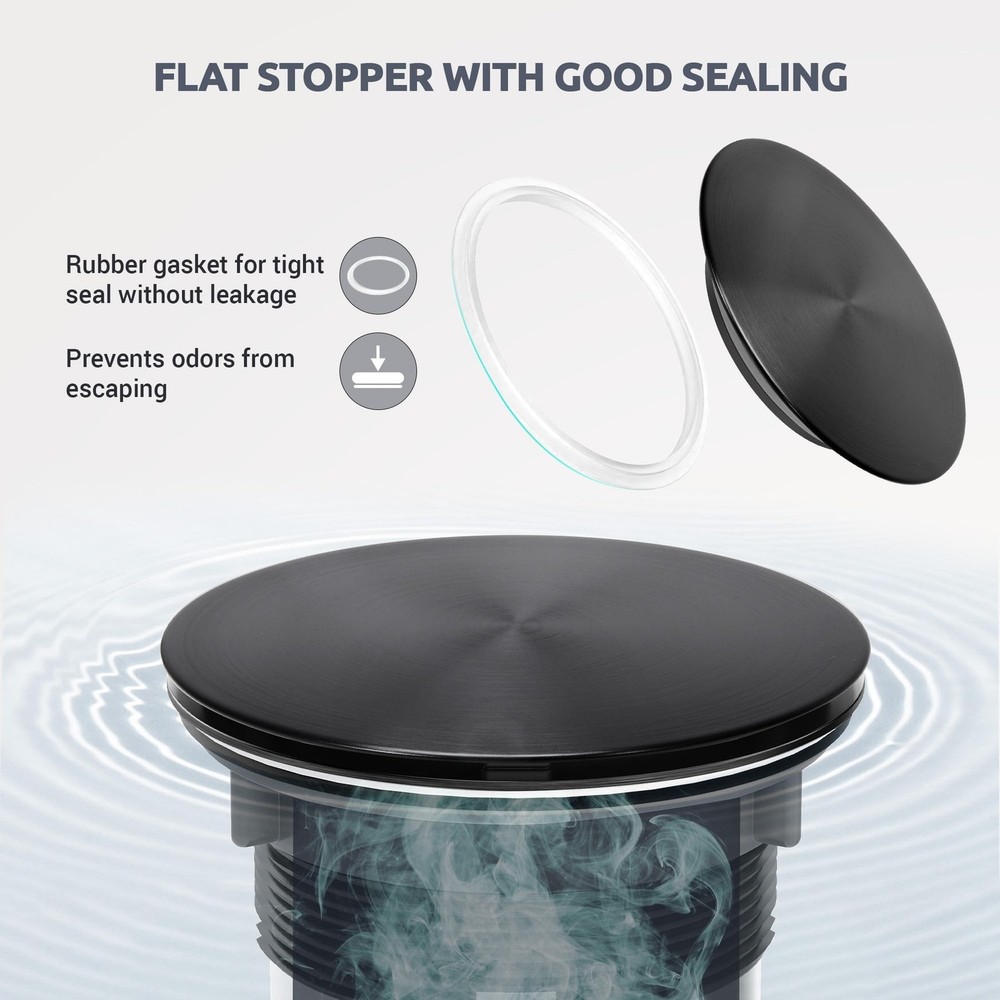 BOTEMY Kitchen Sink Drain Assembly with Removable Deep Basket Strainer, Anti-...