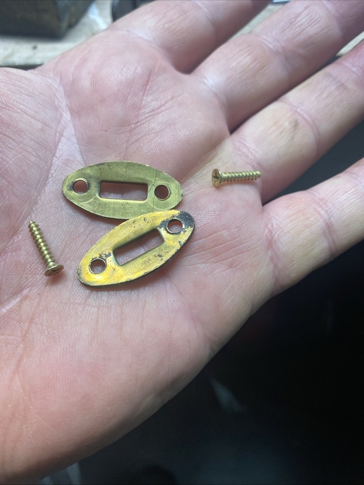 Brass Wedge Plates and Screws Taken from a Frontier Muzzleloader