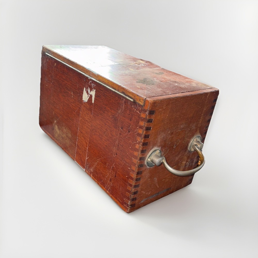 Antique H.J. Nlemert Berlin Compound Microscope Set, Case, Othmer Object & Slide