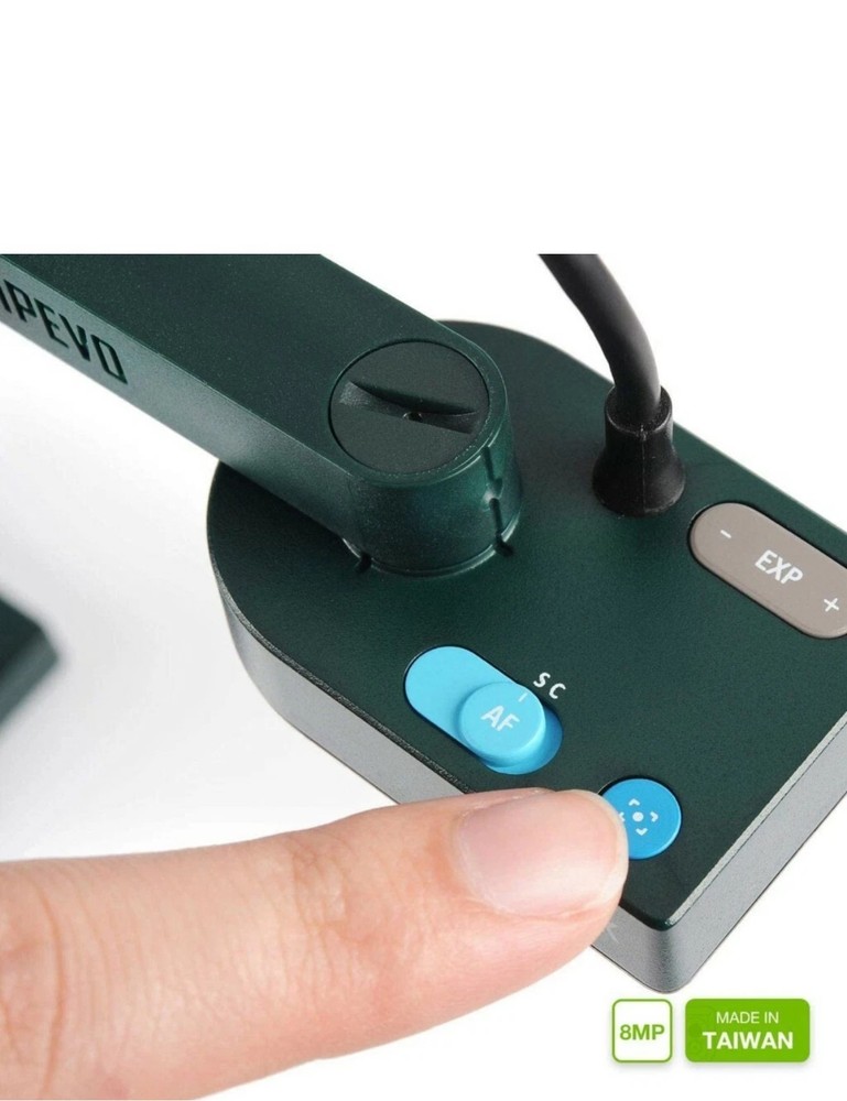 IPEVO V4K Ultra High Definition USB Document Camera 8MP Built-in Microphone