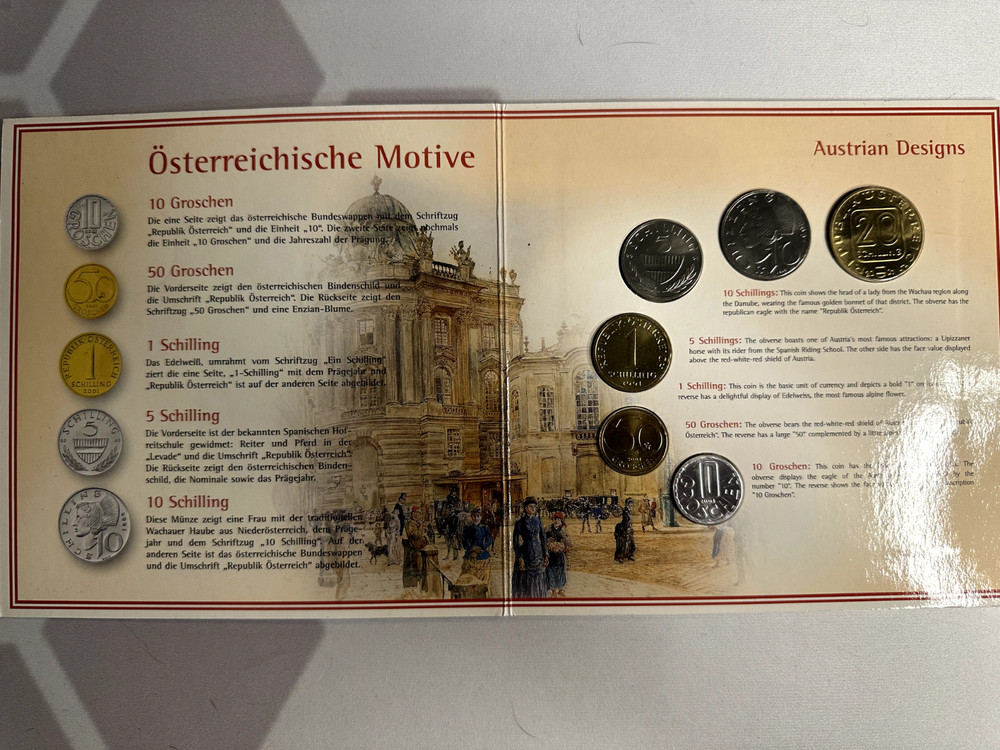 Austria 2001 6 Piece Mint Set