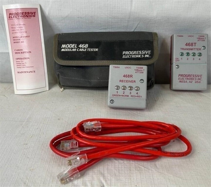 Progressive Electronics Model 468 Modular Cable Tester Kit 468T 468R Greenlee
