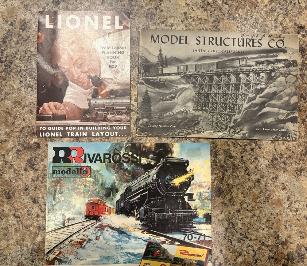 3 Vintage Railroad Model Train Catalogs Train Layout Rivarossi, Model Structures