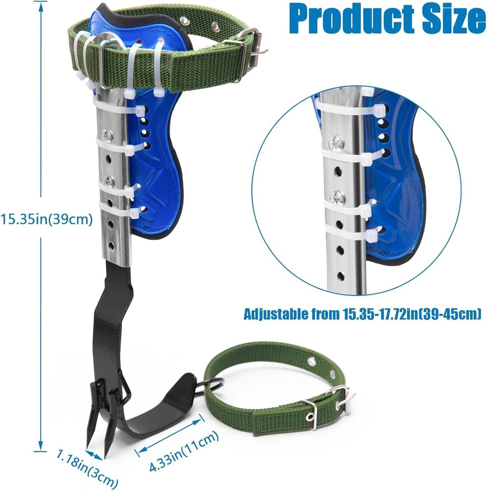 Tree Climbing Spikes, Tree Climbing Gear with Adjustable Climbing
