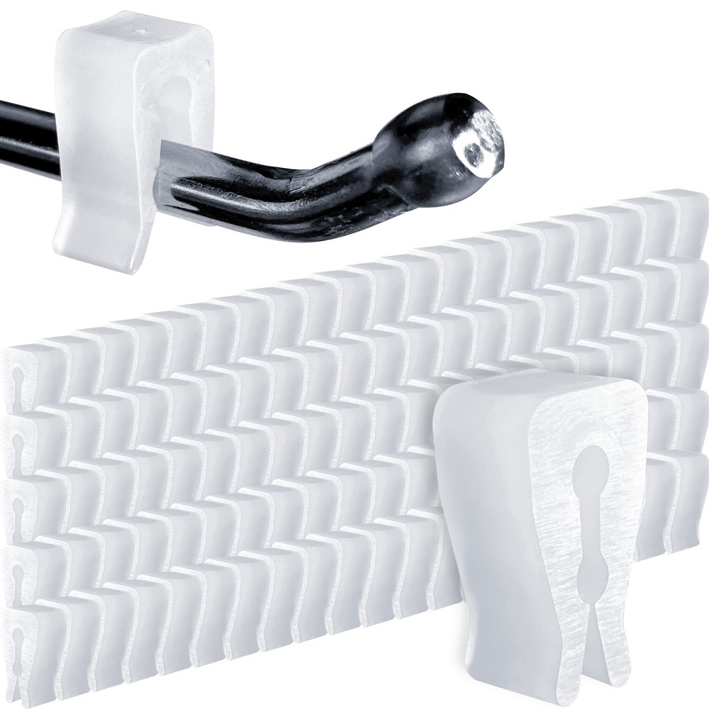 Peg Hook Stoppers for 1/4 Pegboard Hooks and Slatwall, Clear Rectangular Inve...