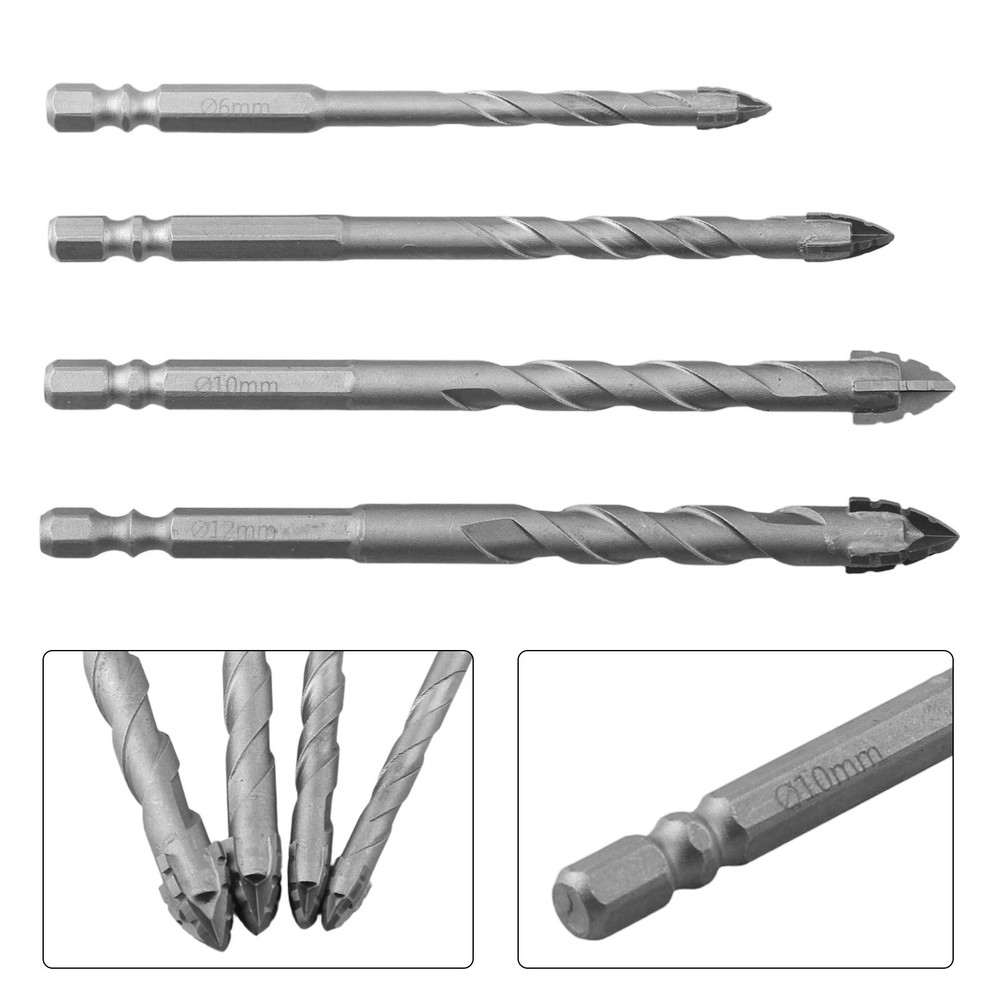 High Efficiency Eccentric Drill Bit Set Great for Drilling Tiles 4 Pack