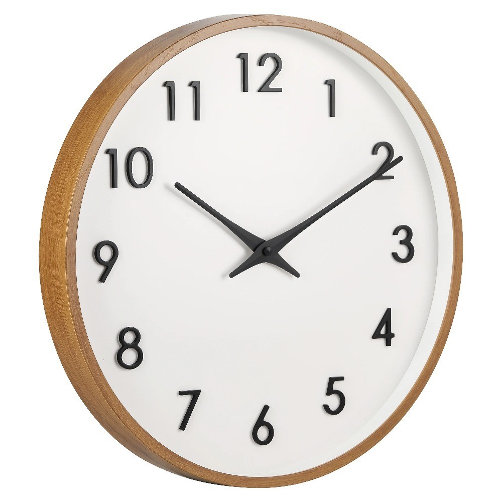 20" Quartz Modern Indoor Wall Clock, Easy Installation