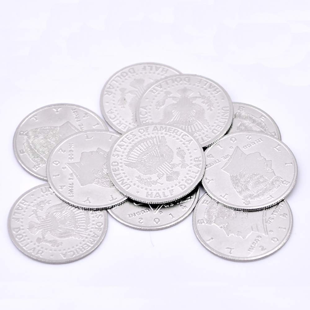 Palming Coins Super Thin (Half Dollar Version) Magic Tricks Coin Magic Props ...