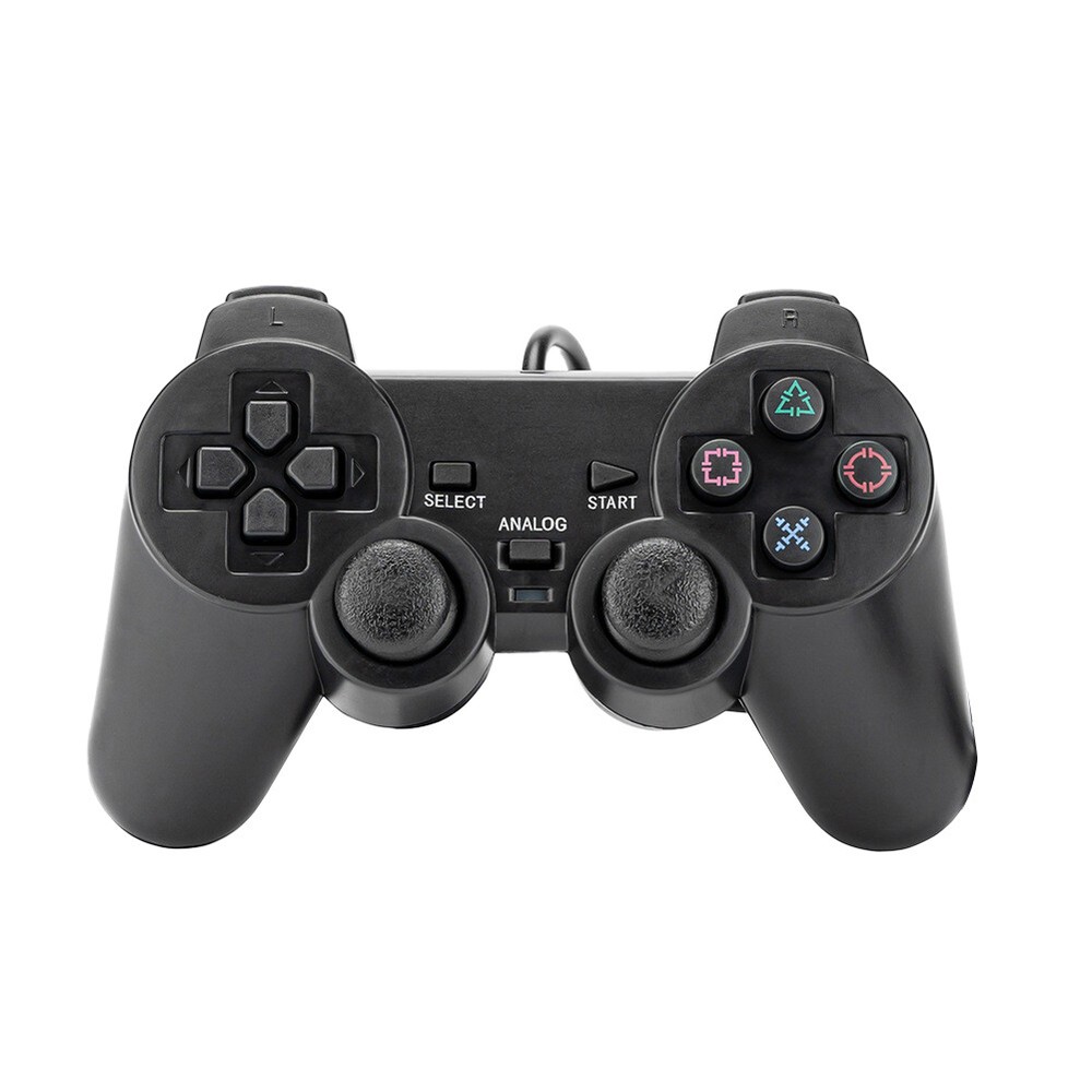 US 2 Pack Controller For PlayStation 2 PS2 Wired Black Joystick Joypad