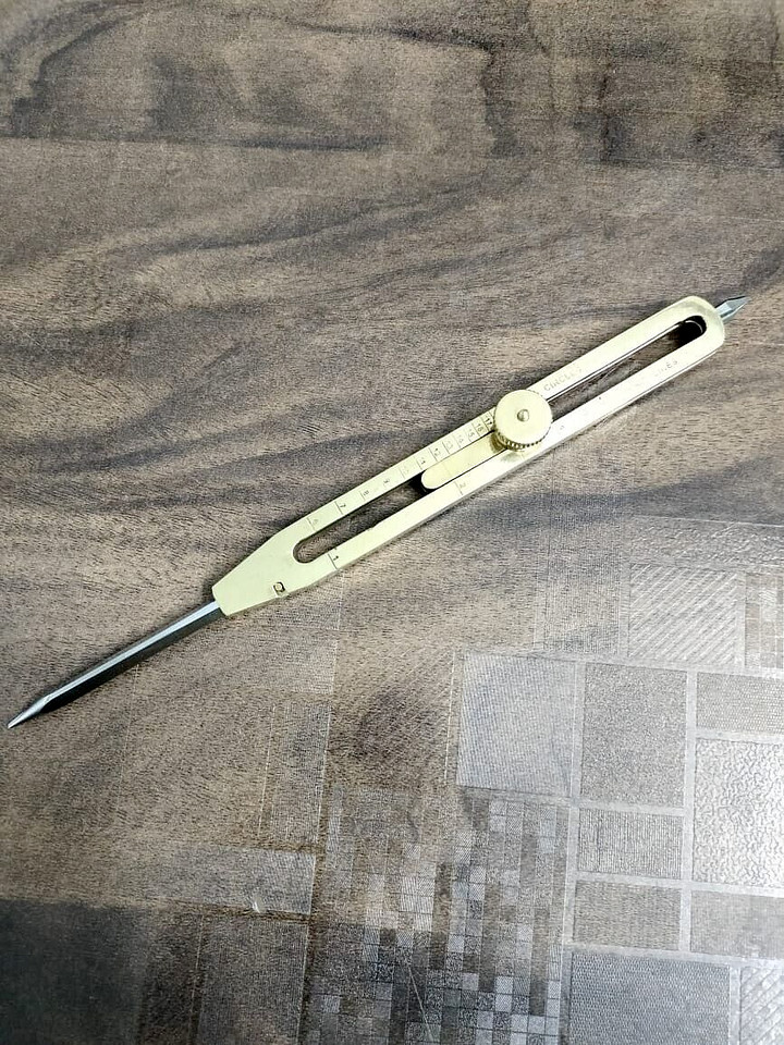 9 " Proportional Scale Divider Drawing Tool Professional Long Solid Brass & SS