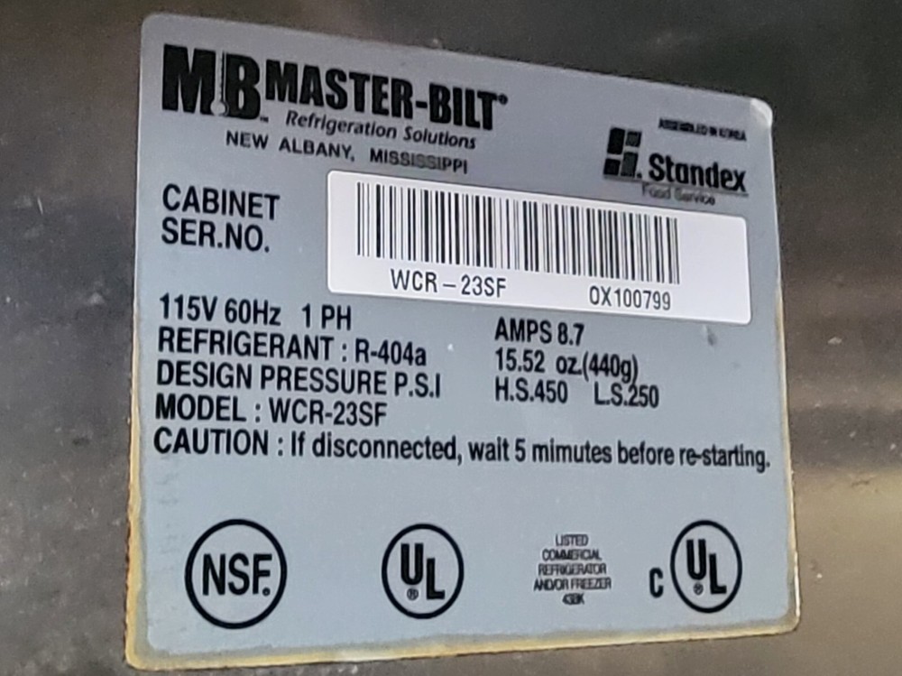 Master-Bilt WCR-23SF | Single Door Storage Freezer