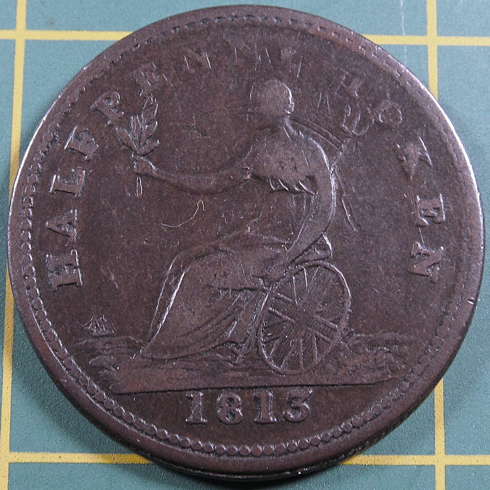 1813 Wellington Halfpenny Token WE-1A2