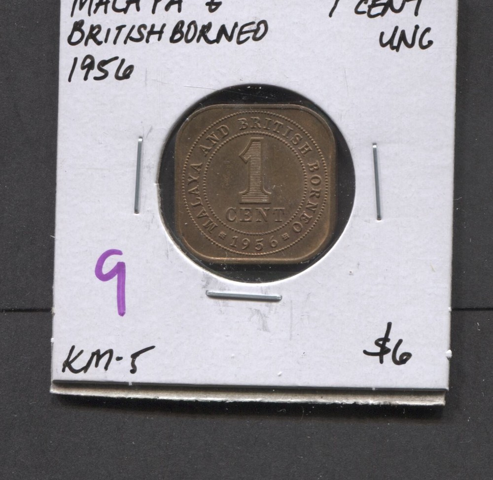 1956-Malaya-1 Cent- UNC