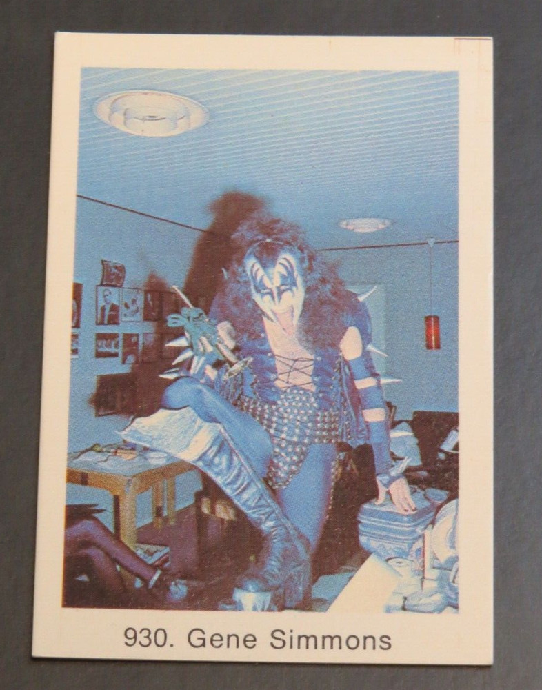 KISS VINTAGE 1978 SWEDISH SAMLARSAKER TRADING CARD #930 GENE SIMMONS  VERY RARE!