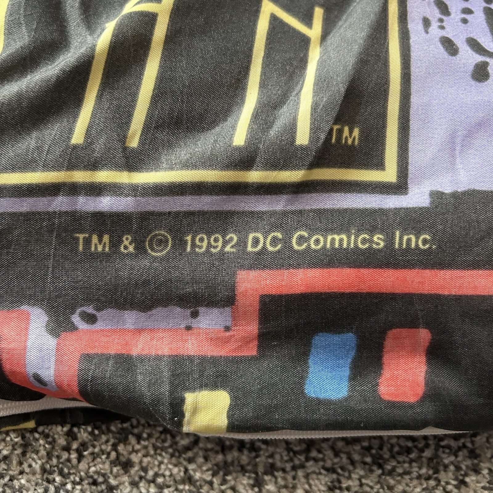 Vintage Batman Sleeping Bag DC Comics 1992 Youth Size Blanket 55x27