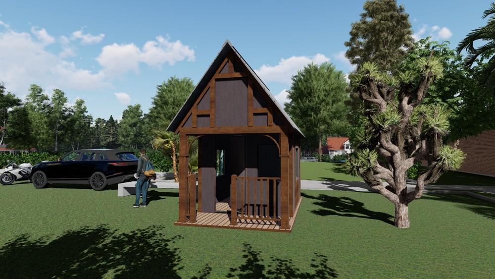 Wood Construction Tiny Home Building Plans - 8' x 10' - 80sqft