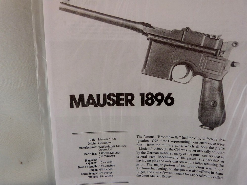 MAUSER 1896 HAND GUN BREAK DOWN INSTRUCTION KIT