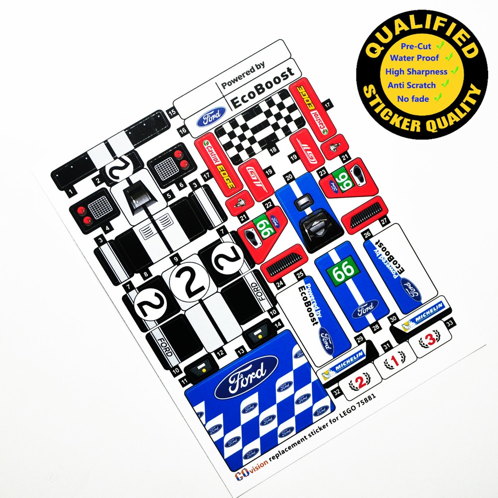 Replacement sticker for set 75881 Precut sticker