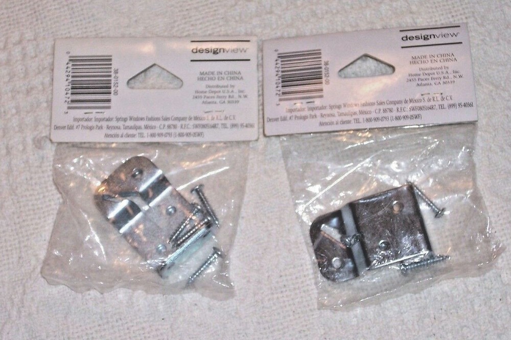 (1090) 2 -Designview Universal Brackets Roller Shade Blinds 633 646