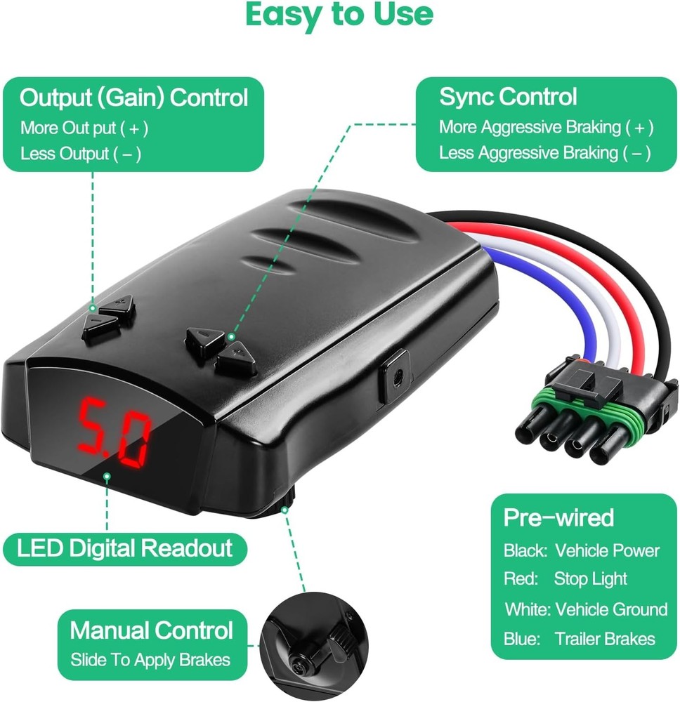 Trailer Brake Controller, Time-Delay Brake Controller Axle Trailers,Protection