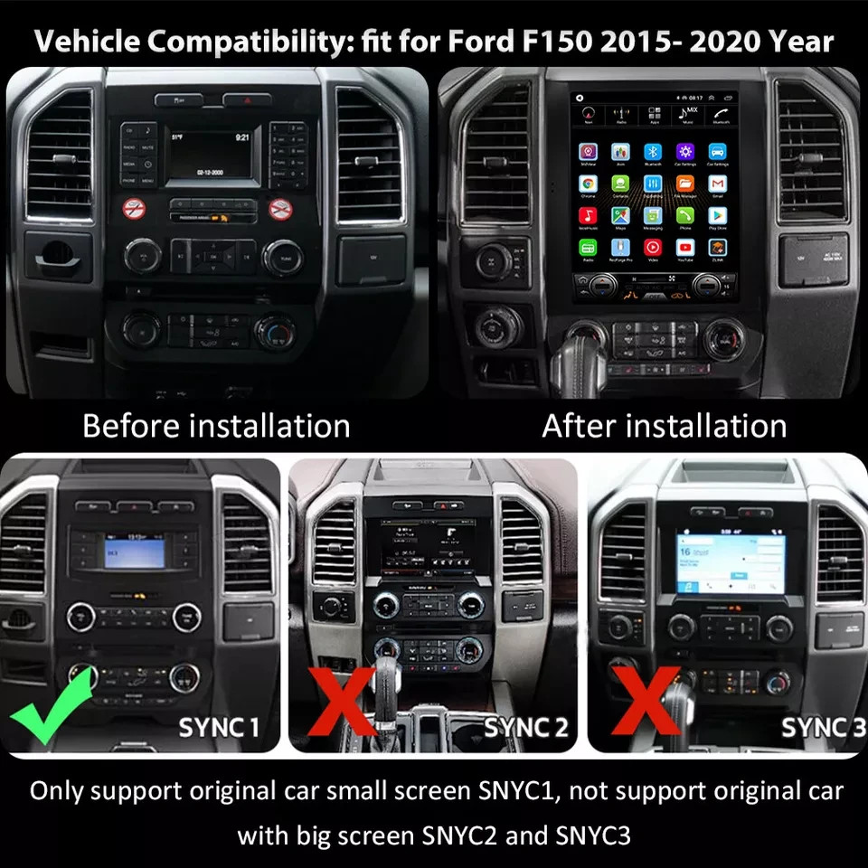 12.1"For Ford F150 2015-2022 Android Tesla Style Car Radio Stereo /Carplay/GPS