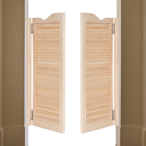 Wall-Mounted Double Half Door Double-hinged Café Door With Hinges