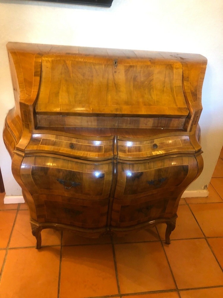 Rare Antique Bombe Secretary