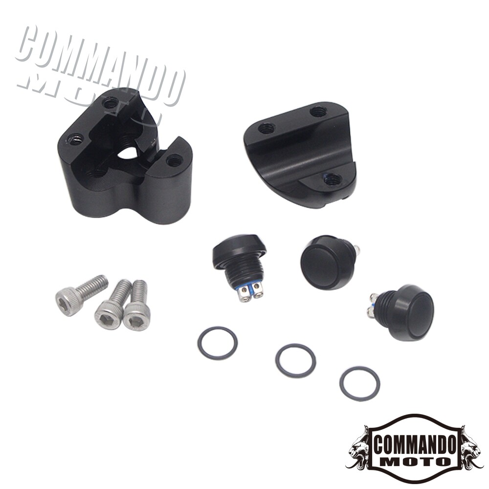 3 Button 7/8" Handlebar Control M-Switch For Harley Cafe Racer Bobber Chopper