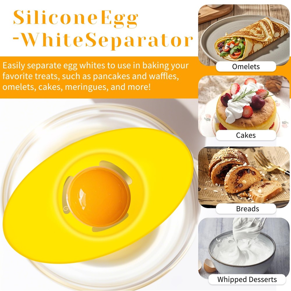 4-Pack Round Silicone Egg Rings with Internal Nylon Support for Pancakes