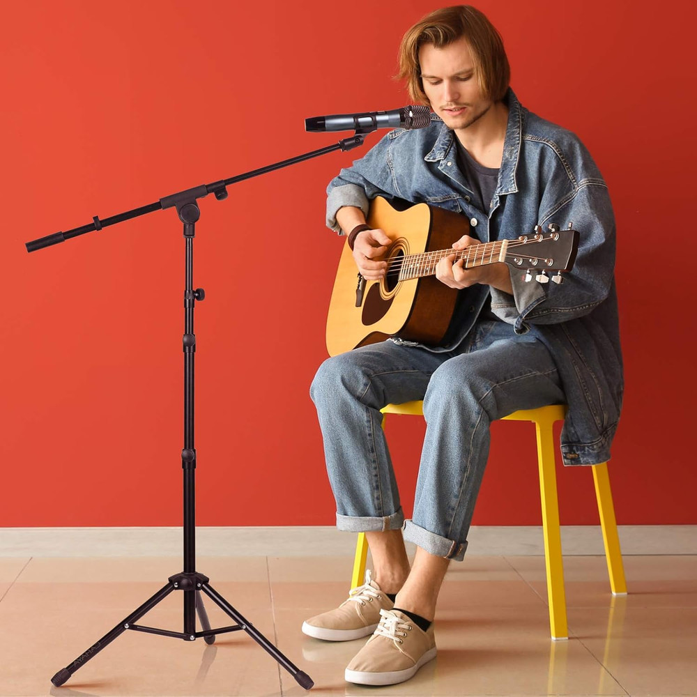 Soporte Para Microfono, Microfono Con Brazo De Tripode Plegable Ajustable De