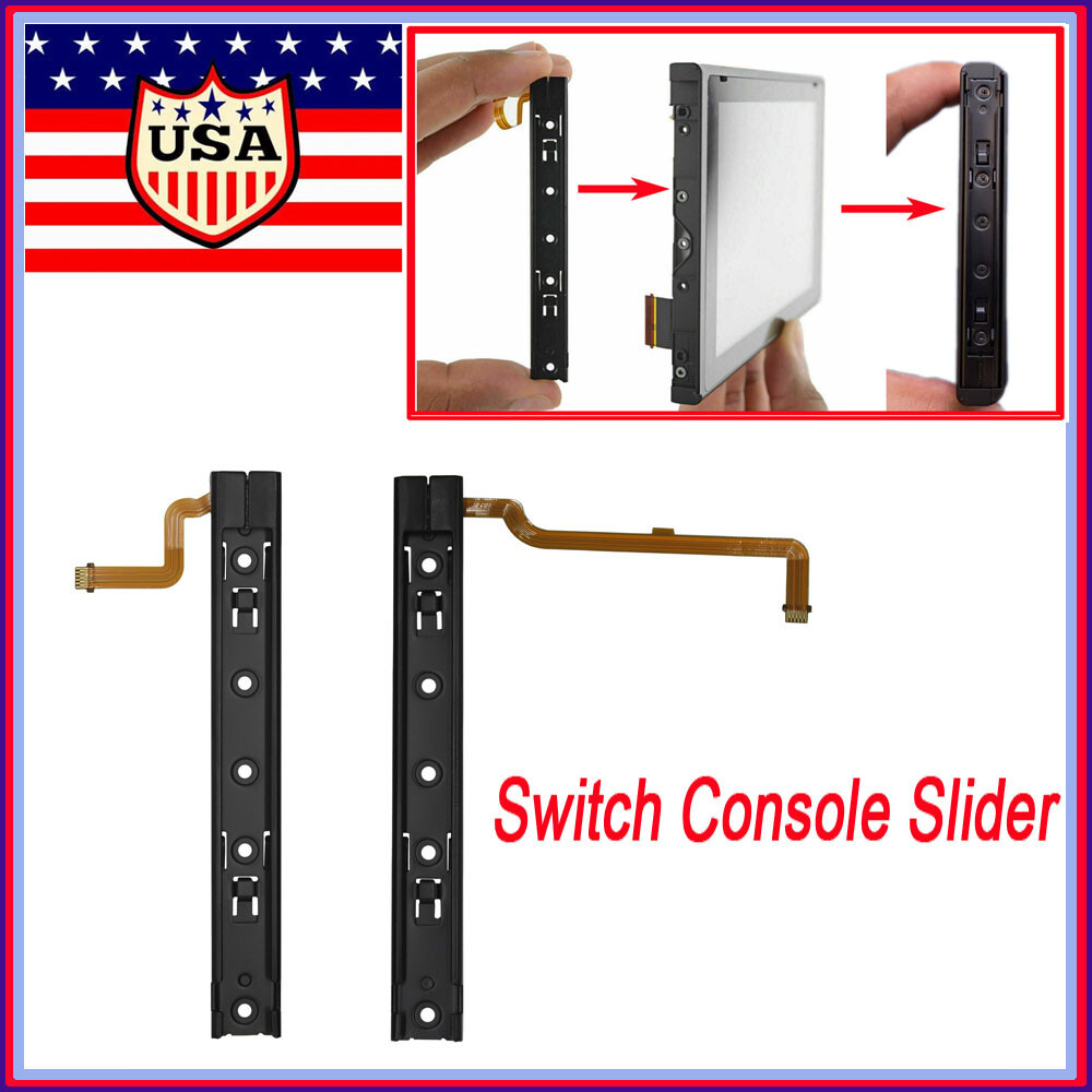 Left & Right Slider Sliding Rail With Flex Cable For Nintendo Switch Console