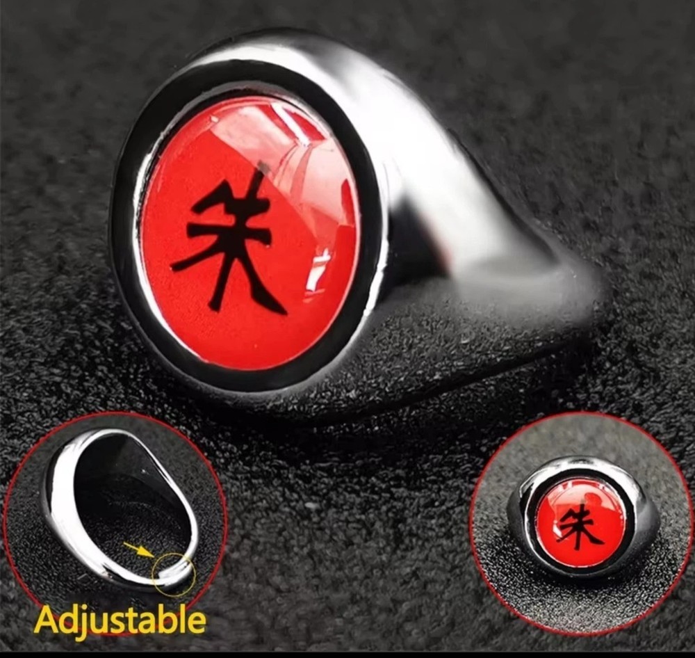 Itachi Uchiha Akatsuki Member's Ring Adjustable Size Red New