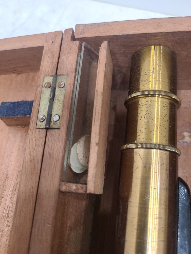 Vintage Brass Microscope Improved Household