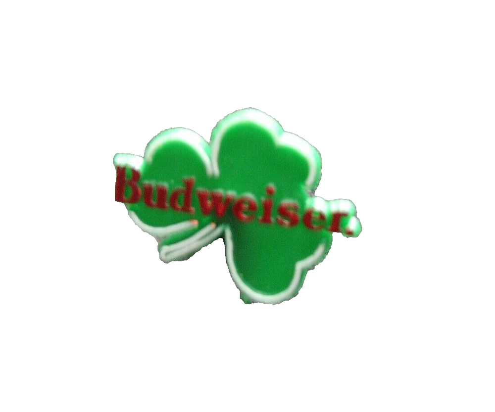 Budweiser vintage Shamrock Pin, plastic