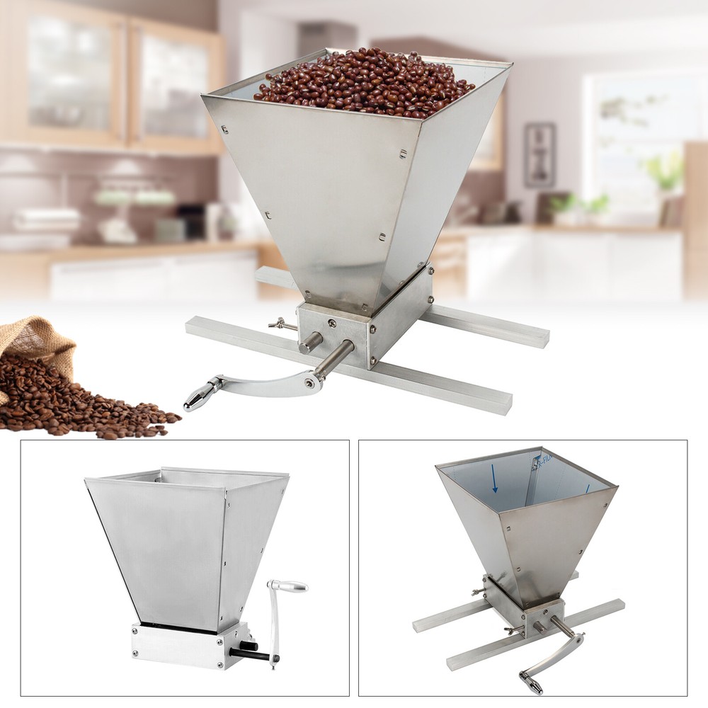 2 Rollers Malt Mill - Adjustable Grain Crusher for Home Brewing