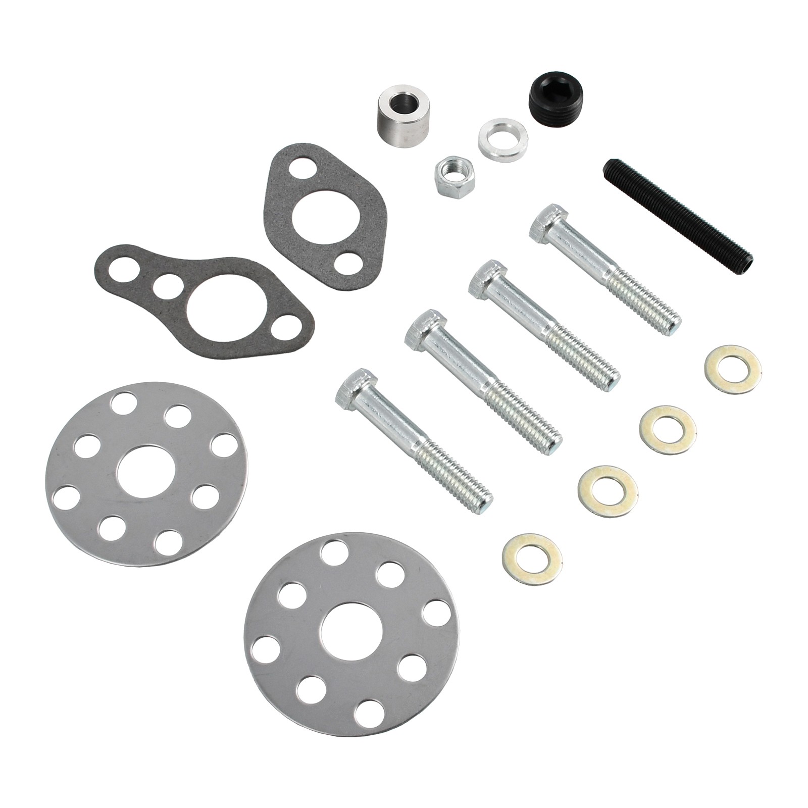 For SBC Small Block Chevy 283 305 327 350 400 Long Water Pump & 2 Groove Pulley