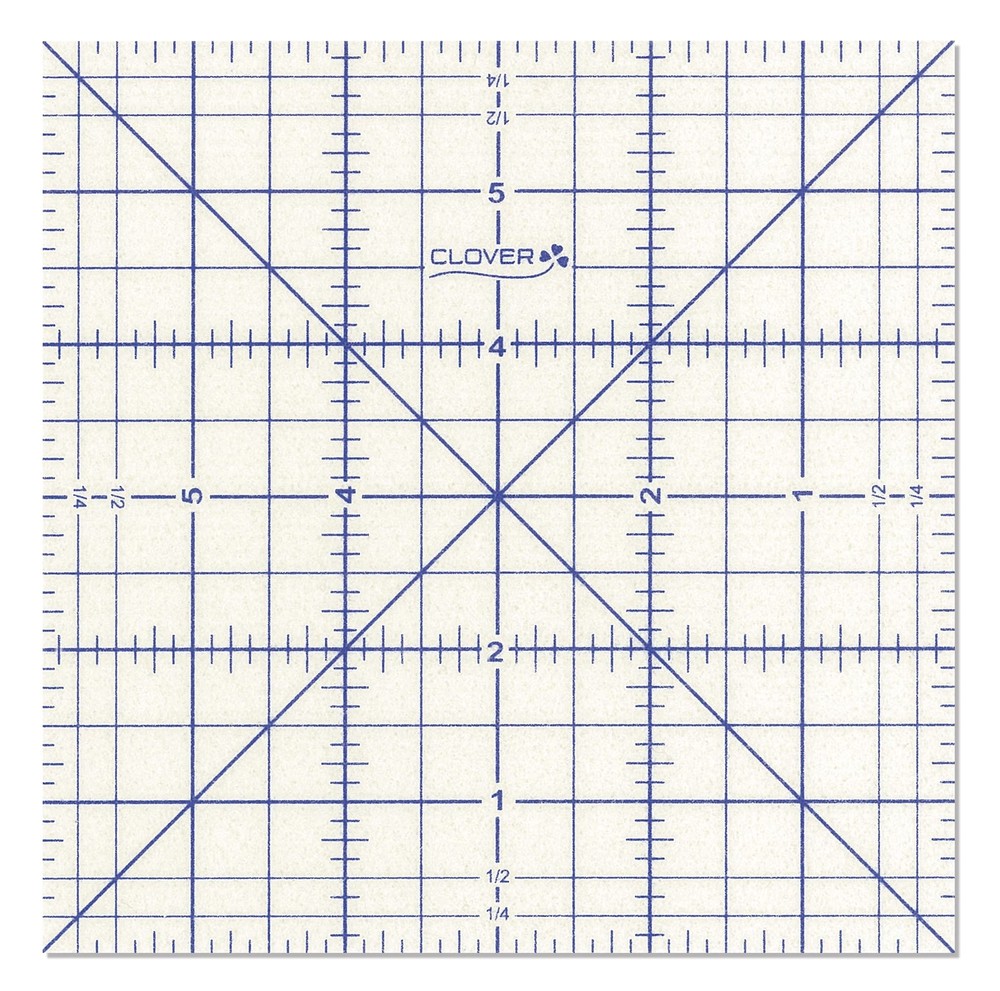 Clover Hot Hemmer Ruler 6"X6" - Square