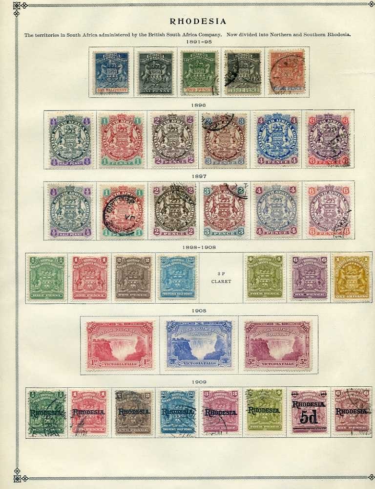 Rhodesia Collection on mostly complete Scott International Pages